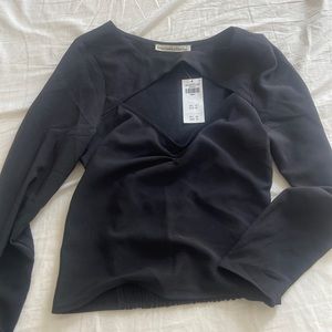 Black Cut Out Longsleeve